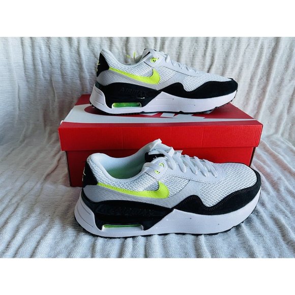 NIB Nike Air Max SYSTM White/ Black/ Volt- Pure - Platinum DM9537 100